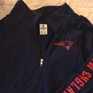 Pink Pull over-NE Patriots logo